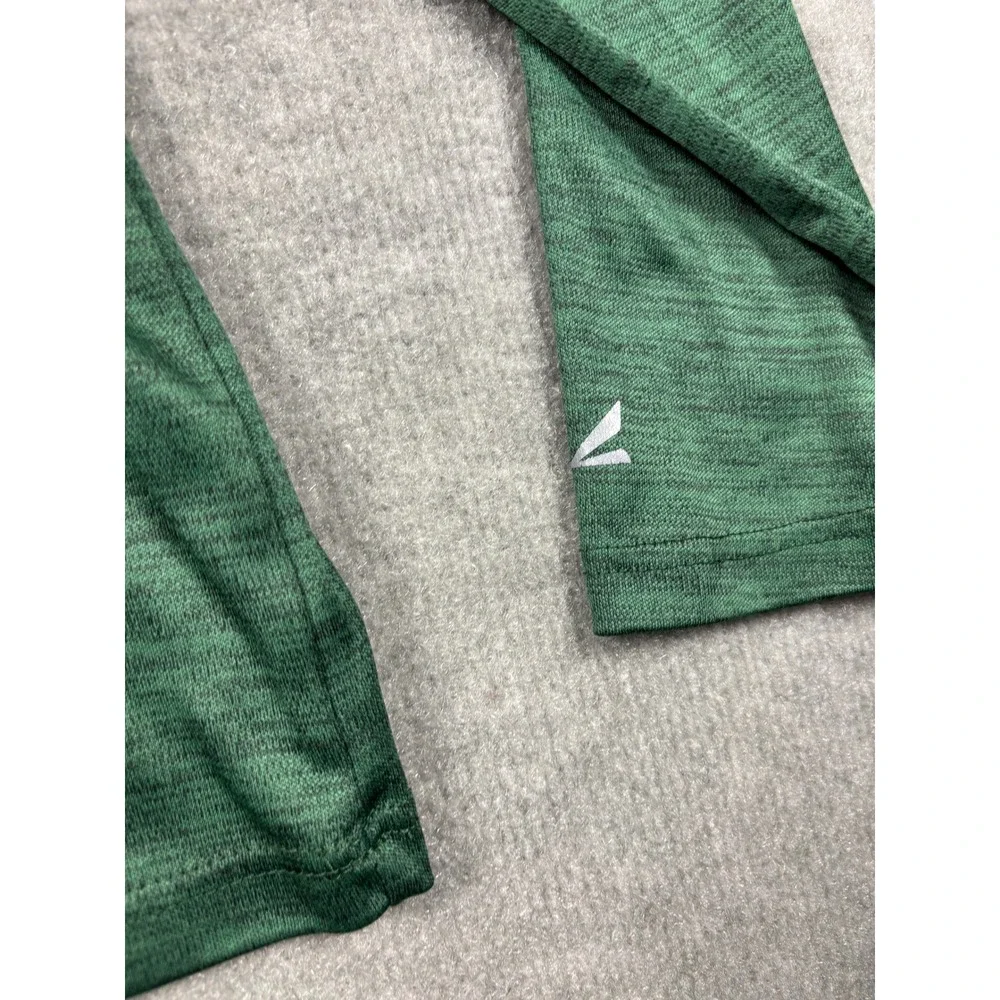 BSN Sports MSSU Lions 1/4 Zip Pullover Performance Athletic Large Green Heather